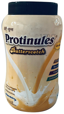 Protinules Powder with Whey Protein, DHA, Vitamins & Minerals | Flavour Butterscotch Protinules Powder with Whey Protein, DHA, Vitamins & Minerals | Flavour Butterscotch