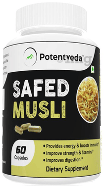 Potentveda Safed Musli 800mg Capsule