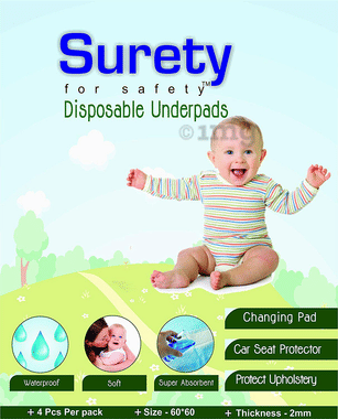 Surety for Safety Disposable Sheets Under Pads Surety for Safety Disposable Sheets Under Pads