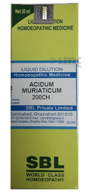 SBL Acidum Muriaticum Dilution 200 CH SBL Acidum Muriaticum Dilution 200 CH