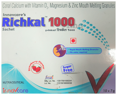 Richkal 1000 Sugar Free Granules Strawberry