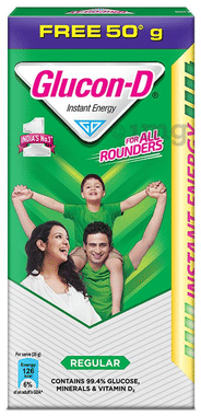 Glucon-D with Glucose, Calcium, Vitamin C & Sucrose | Nutrition Booster Regular