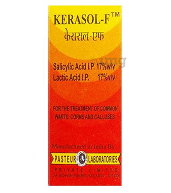 Kerasol F Lotion with Salicylic & Lactic Acid | For Common Warts, Corns & Calluses