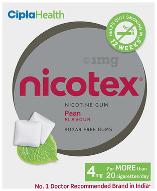 Nicotex Nicotine Gum 4mg Chewing Gums Paan