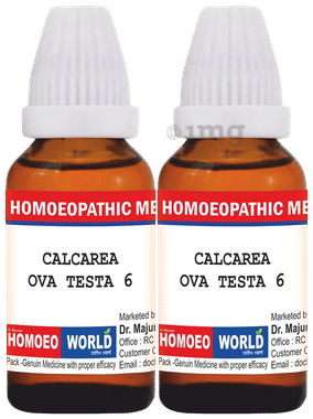 Dr. Majumder Homeo World Calcarea Ova Testa Dilution(30ml Each) 6 CH