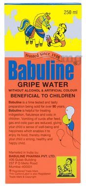 Babuline Kids Ayurvedic Gripe Water for Baby Stomach and Colic Pain Relief (250ml Each)