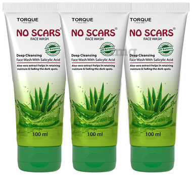 NO Scars Deep Cleansing Face wash with Salicylic Acid (100ml Each)
