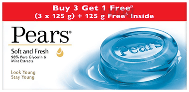 Pears Soft & Fresh Soap (125gm Each) Buy 3 Get 1 Free Pears Soft & Fresh Soap (125gm Each) Buy 3 Get 1 Free