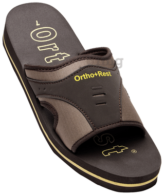 Ortho + Rest Extra Soft Ortho Doctor Slipper, Orthopedic Footwear For Men Daily Home Use Brown 6 Ortho + Rest Extra Soft Ortho Doctor Slipper, Orthopedic Footwear For Men Daily Home Use Brown 6