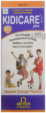 Kidicare Plus Syrup Orange Gluten Free