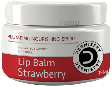 Dermistry Lip Balm for Plumping Nourishing Lightening Balm Strawberry