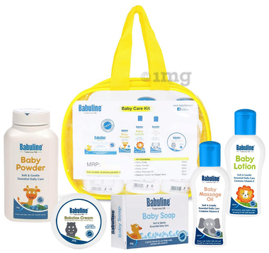 Babuline Baby Care Kit | Baby Soap, Baby Powder, Baby Lotion, Baby Massage Oil & Babziox Diaper Rash Cream