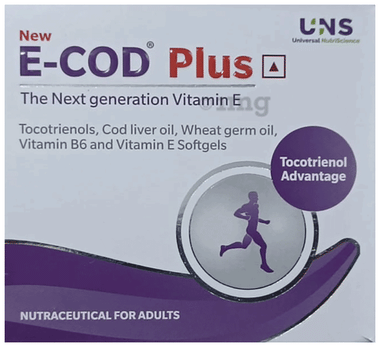 New E-COD Plus, Next Generation Vitamin E Supplement Softgels for Muscle Cramps & NAFLD