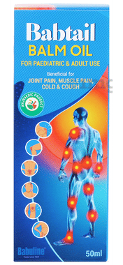 Babuline Babtail Balm Oil for Body, Back, Knee, Legs, Shoulder and Muscle | Relief from Cold, Cough, Headache, Blocked Nose (50ml Each)
