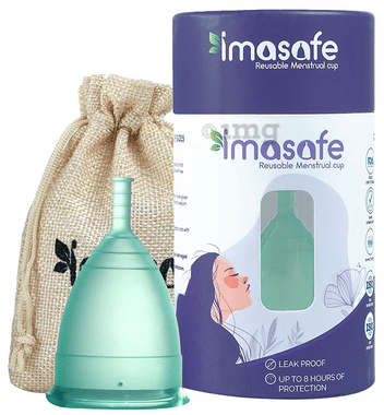Imasafe Reusable Menstrual Cup Aqua Green Large