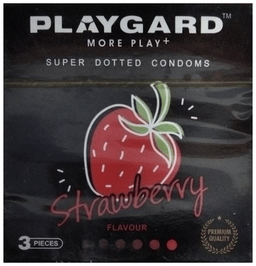 Playgard More Play+ Super Dotted Condom Strawberry