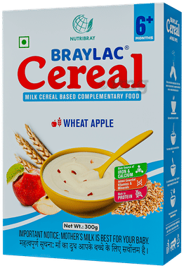 Braylac Cereal Powder Wheat Apple from 6 Months Braylac Cereal Powder Wheat Apple from 6 Months