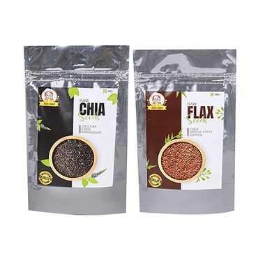 Chau Foods Combo Pack of Raw Chia & Flax Seed (150gm Each) Chau Foods Combo Pack of Raw Chia & Flax Seed (150gm Each)