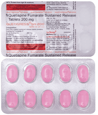 QUETIgress 200mg Tablet SR