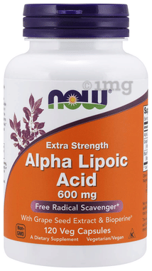 Now Foods Extra Strength Alpha Lipoic Acid 600mg Veg Capsule