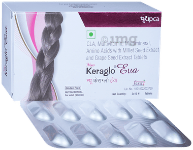 Keraglo Eva Tablet for Adult Women | Hair Fall Treatment