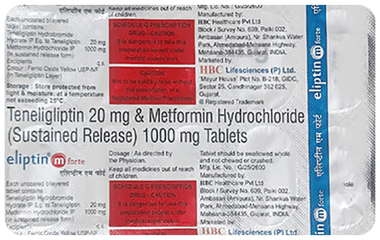 Eliptin M Forte 1000mg/20mg Tablet SR