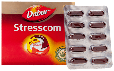 Dabur Stresscom Ashwagandha Capsule | Manages Fatigue, Weakness & Stress
