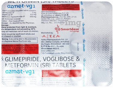 Azmet-VG 1mg/500mg/0.2mg Tablet SR