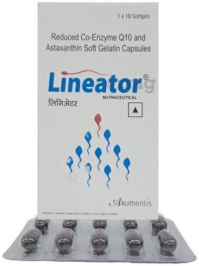 Lineator Astaxanthin & Reduced Coenzyme Q10 Capsule | For Sexual Wellness