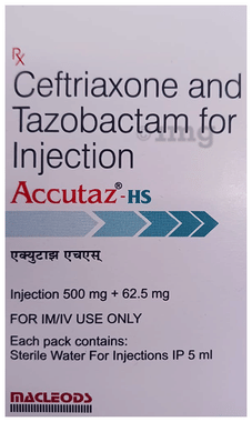 Accutaz HS 500mg/62.5mg Injection