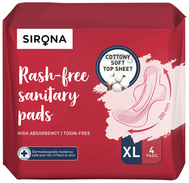 Sirona Cottony Top Sheet Soft Rash Free Sanitary Pads XL Sirona Cottony Top Sheet Soft Rash Free Sanitary Pads XL