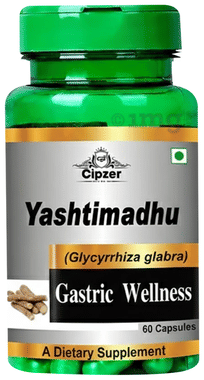 Cipzer Yashtimadhu Capsule | Relieves Gastritis, Stomach Ulcers & Heartburn Naturally Capsule