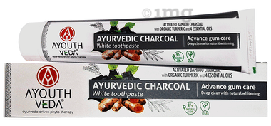 Ayouthveda Ayurvedic Charcoal White Toothpaste