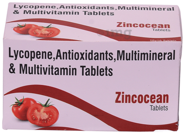 Zincocean Tablet with Lycopene, Antioxidants, Multimineral & Multivitamin Zincocean Tablet with Lycopene, Antioxidants, Multimineral & Multivitamin