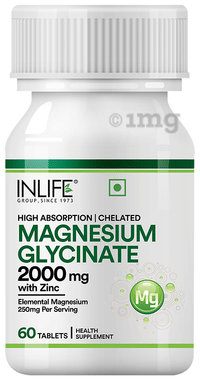 Inlife Magnesium Glycinate 2000mg with Zinc Tablet