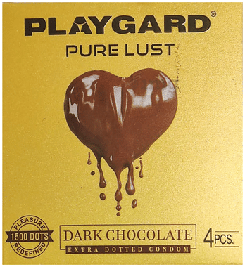 Playgard Pure Lust Extra Dotted Condom Dark Chocolate