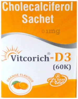 Vitcorich-D3 (60K) Sachet Orange Sugar Free