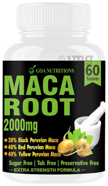 Goa Nutritions Maca Root 2000mg Tablet Sugar Free Goa Nutritions Maca Root 2000mg Tablet Sugar Free