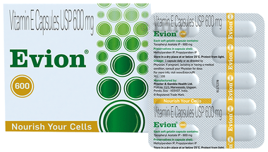 Evion 600mg Capsule with Vitamin E for Cellular Health