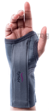 Tynor E 01 Elastic Wrist Splint Small Grey Right Tynor E 01 Elastic Wrist Splint Small Grey Right