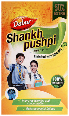 Dabur Shankhpushpi Syrup with Brahmi | For Learning & Concentration