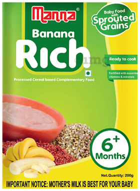 Manna Banana Rich Baby Food with Sprouted Grains 6+ Months