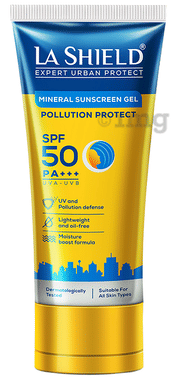 La Shield Expert Urban Protect Mineral Sunscreen Gel | UVA/UVB Protection | Paraben-Free | SPF 50