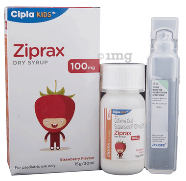 Ziprax 100mg Dry Syrup Strawberry