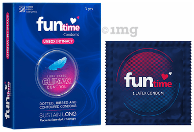 Funtime Dotted, Ribbed & Contoured Condom Climax Control