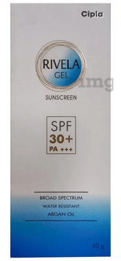 Rivela Sunscreen Gel SPF 30+ PA+++ with Argan Oil | UVA/UVB Protection | Water-Resistant