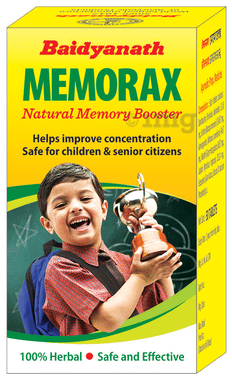Baidyanath Memorax Tablet | Brahmi, Shankhpushpi & Ashwagandha | for Memory & Focus Tablet