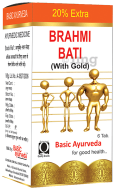 Basic Ayurveda Brahmi Bati with Gold