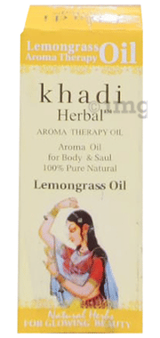 Khadi Herbal Lemongrass Essential Oil for Aromatherapy, Diffuser & Massage Khadi Herbal Lemongrass Essential Oil for Aromatherapy, Diffuser & Massage