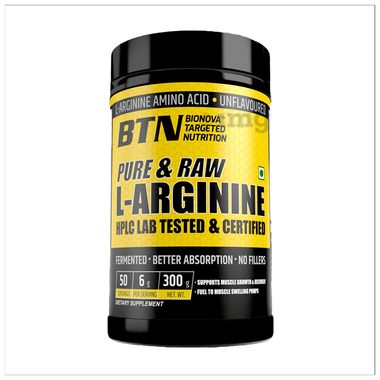 BTN Pure & Raw L- Arginine HPLC Tested & Certified Powder